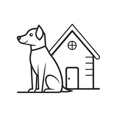 vector illustration of a dog