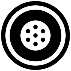 Siren alarm. Outlined stroke vector icon with black-filled details.