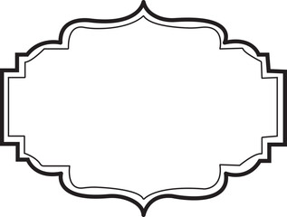 ornamental Frame or borders icon in line. isolated on transparent background. decorative Different shapes. Photo, mirror Vintage, retro design.