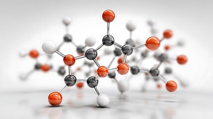 A 3D rendering of a complex chemical structure