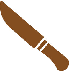 kitchen knife icon in flat. isolated on transparent background. use for cutting fruit, vegetable sign symbol