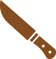 kitchen knife icon in flat. isolated on transparent background. use for cutting fruit, vegetable sign symbol