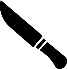 kitchen knife icon in flat. isolated on transparent background. use for cutting fruit, vegetable sign symbol