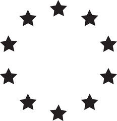 star circle round frame icon in flat and line. isolated on transparent background. Element design collection label and logo