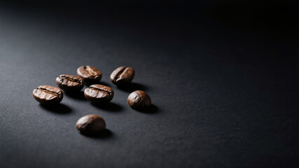 Obraz premium coffee beans on a dark background