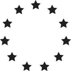 star circle round frame icon in flat and line. isolated on transparent background. Element design collection label and logo