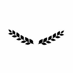  wheat icon Isolated on white. Vector Illustration.