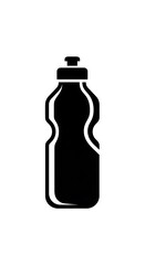 Black Silhouette of a Water Bottle