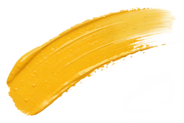 Yellow paint stroke, vibrant color, artistic