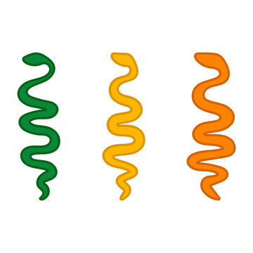 Snake Silhouette Illustration Set Design