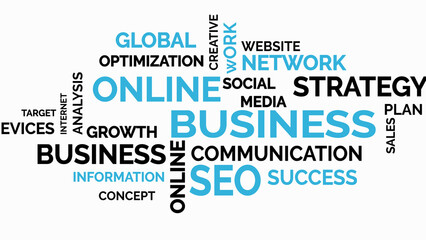 Online Business Word Cloud marketing strategy