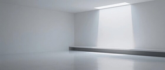 Minimalist Empty Room with Recessed Lighting and Smooth Walls