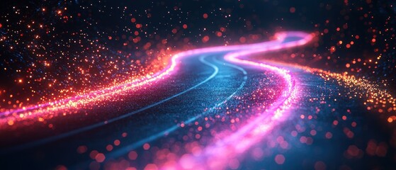 Luminous Road: A Journey Through Sparkling Trails