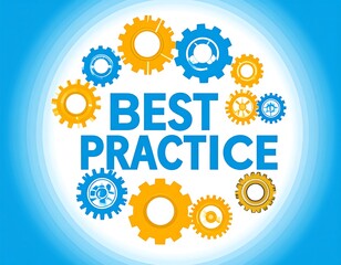 Circle of gears with the words "Best Practice" in the center