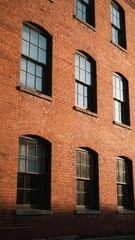 Red Brick Building with Arched Windows
