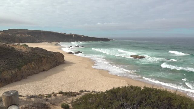 Stunning Sunset over the Sea with a Large Ship Silhouetted on the Horizon - 1825
