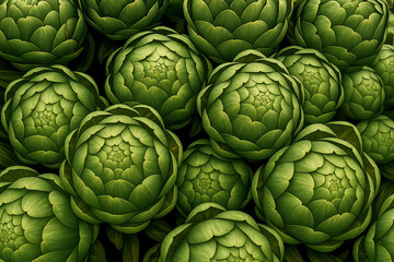 Nutrient-rich vegetables with seasoning on colorful market display