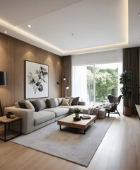 Fototapeta premium modern home living room interior