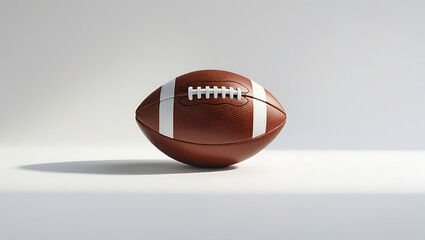 American football on a white background, HD and 4k image