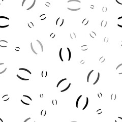 Seamless vector pattern with brackets symbols, creating a creative monochrome background with rotated elements. Illustration on transparent background