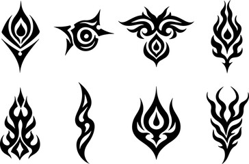 Tribal Tattoo Designs – Abstract Black Ink Symbols"