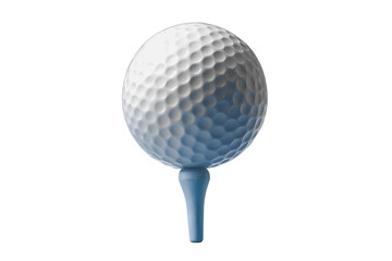 Golf Ball on Tee Isolated on Transparent Background