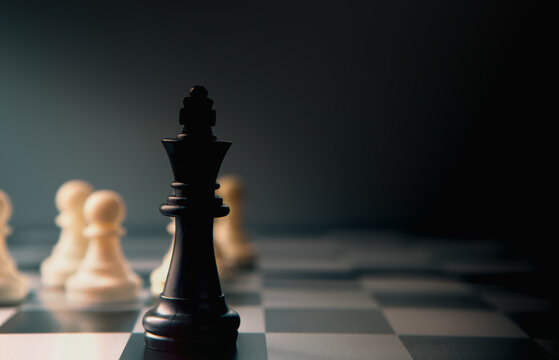 chess board game concept. chess ideas, competition and strategy