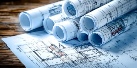 Architectural Blueprints Showcasing Innovative Design and Engineering for Construction Projects