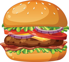 hamburger isolated on white