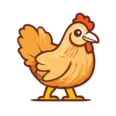 illustration of a chicken isolated whited background