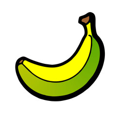 illustration of banana on white background