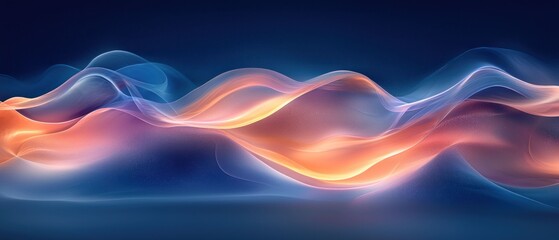 Abstract Waves of Light and Color: A Digital Art Exploration