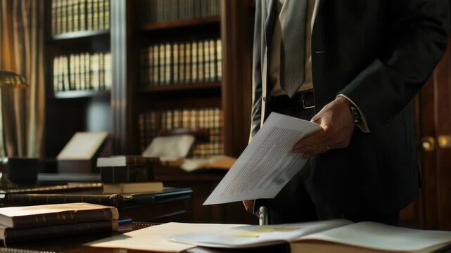 A man holding a piece of paper, possibly important document or note