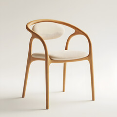 wooden chair isolated on white