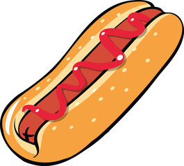 hot dog vector illustration