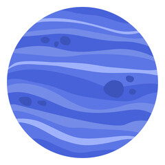 Illustration of Planet Neptune in Outer Space