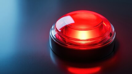 Illuminated Red Emergency Button