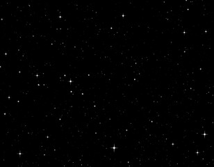 Transparent background with sparkling stars