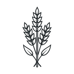 Elegant wheat plant design for nature inspired projects