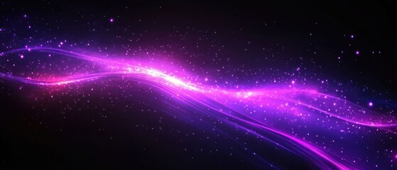 Obraz premium Cosmic Purple Nebula: A Serene Galaxy Display