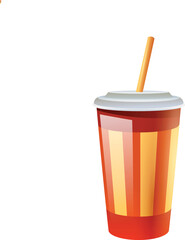 glass of cola with straw