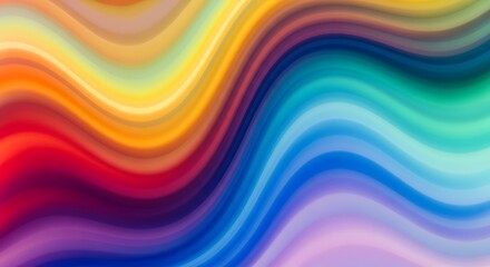 Obraz premium Abstract Rainbow Wave Background Design