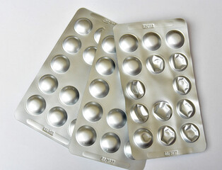 used pill blister packs
