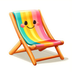 beach chair isolated on white background