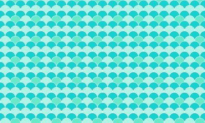 Serene teal and turquoise scales pattern.  Perfect for websites, backgrounds, packaging, and textile designs. Evokes calmness, ocean vibes, and subtle elegance.