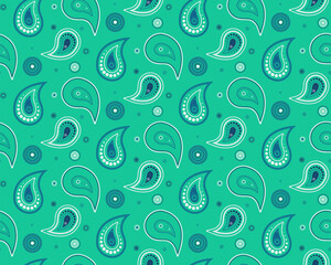 Shirt indian and paisley exotic. Decoration fabric of intricacy material. Elegant fashion of persian herb.