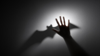 Horror movie concept with a mysterious monster or vampire for Halloween