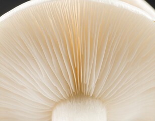 Close-up of a mushroom's underside