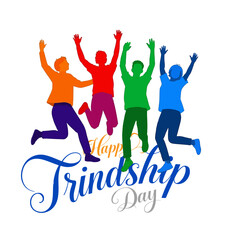 Happy group of jumping people silhouettes evolving from music and dance to sport and team activities