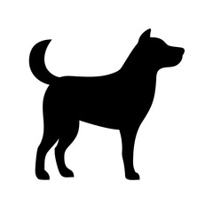 black silhouette of a dog